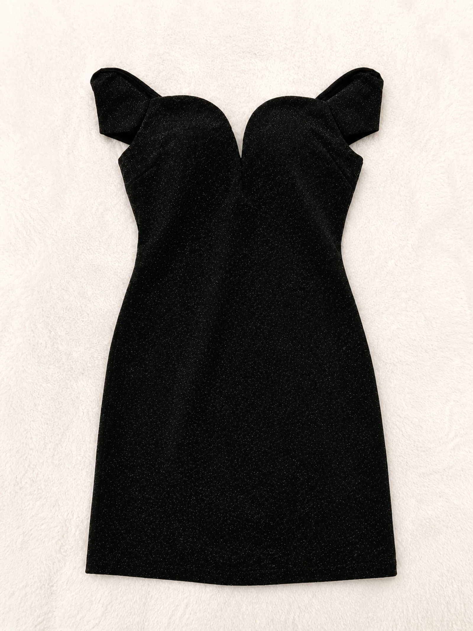 Vestido negro glitter fiesta – Italy – talla única elegante – photo 2